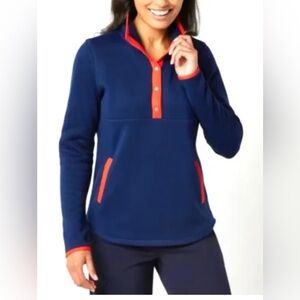 St. John's Bay NWT!🎉 -Women's orange and red long sleeve pullover Size M